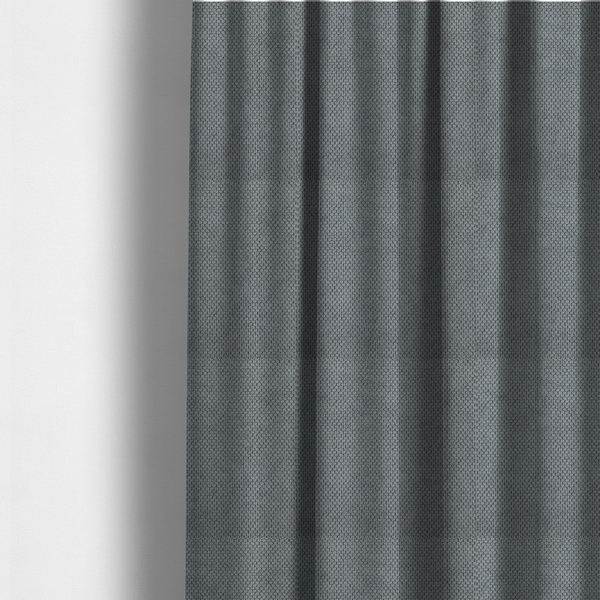 The fabric used to create these made-to-measure curtains is a premium cool grey waffle-knit fabric, featuring a crisp, clean, three-dimensional honeycomb weave.