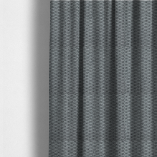 The fabric used to create these made-to-measure curtains is a premium cool grey waffle-knit fabric, featuring a crisp, clean, three-dimensional honeycomb weave.