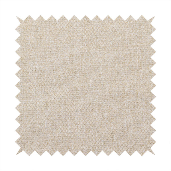 A Chamonix Water Repellent upholstery fabric in Cream. The material features a dense, multi-tonal basket weave texture with warm ivory and off-white threads and a durable, matte finish.