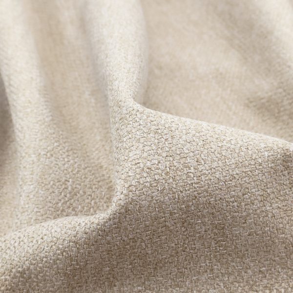 A Chamonix Water Repellent upholstery fabric in Cream. The material features a dense, multi-tonal basket weave texture with warm ivory and off-white threads and a durable, matte finish.