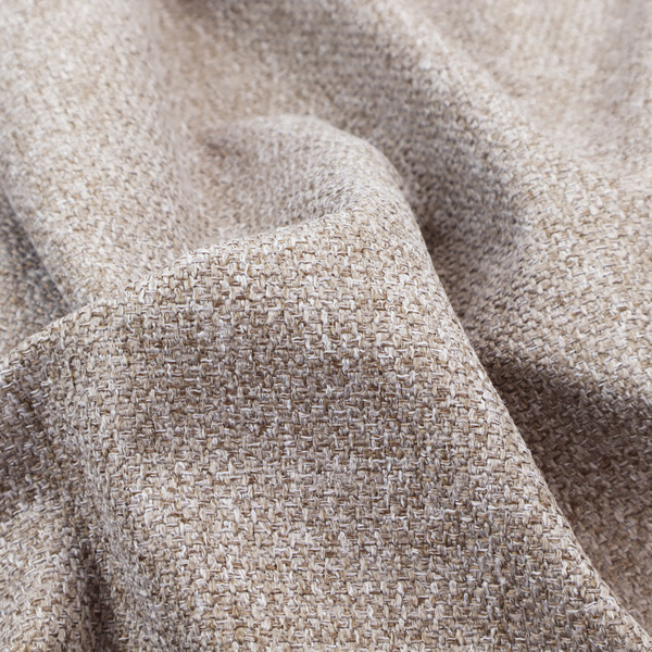 A Chamonix Water Repellent upholstery fabric in light brown. The material features a dense basket weave texture with oatmeal and cream tones and a durable, matte finish.
