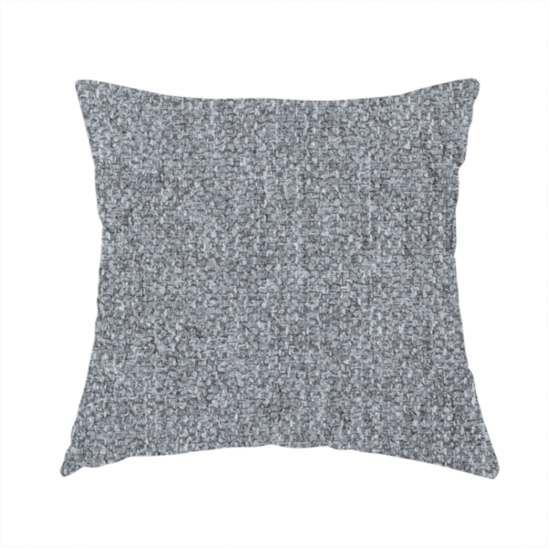 Fabric used to create this handmade cushion is a versatile Mid Grey. This fabric features a classic "salt and pepper" effect, blending charcoal and light silver threads for a balanced, stony appearance that hides wear exceptionally well.