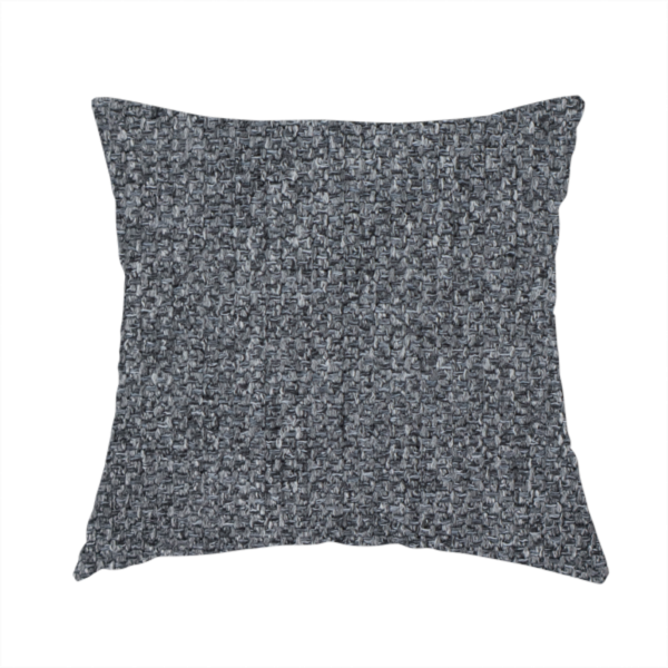 Fabric used to create this handmade cushion is a deep, dramatic Charcoal Grey. This fabric features a high-density basket weave that blends dark soot tones with flecks of slate and silver. The tight, pebbled texture gives the dark colour a sophisticated, matte architectural feel.