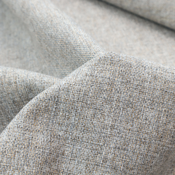 A ash brown woven fabric with a multi-tonal, heathered texture.