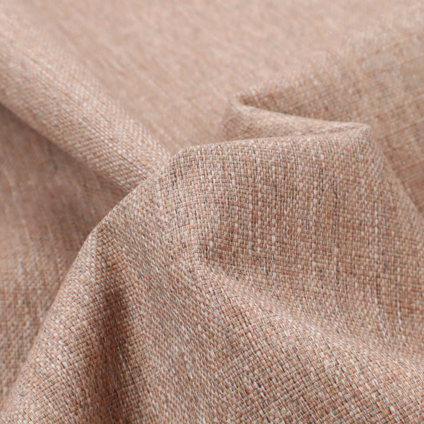 A terracotta orange woven fabric with a multi-tonal, heathered texture.