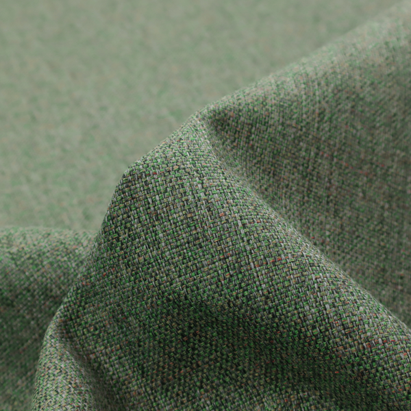 An olive green woven fabric with a multi-tonal, heathered texture.