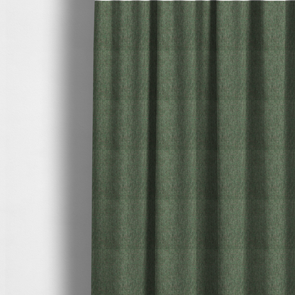The fabric used to create these made-to-measure curtains is a olive green woven fabric with a multi-tonal, heathered texture.