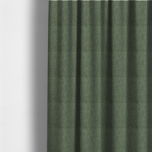The fabric used to create these made-to-measure curtains is a olive green woven fabric with a multi-tonal, heathered texture.