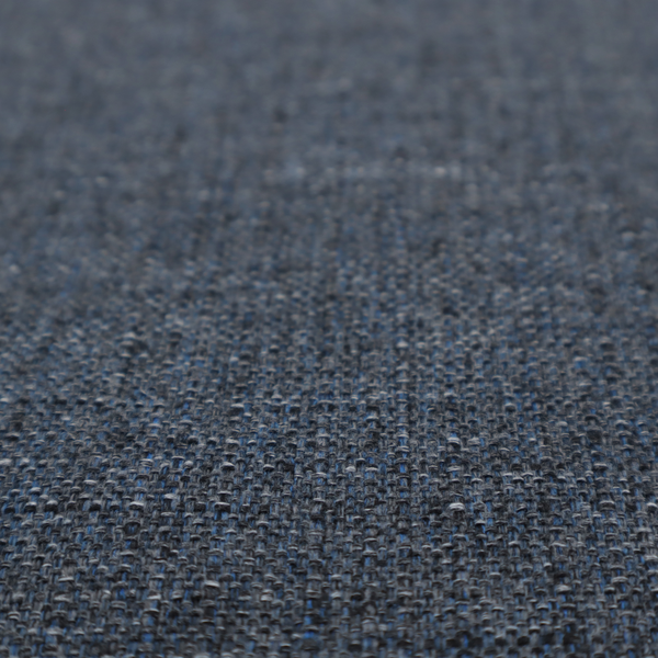 A navy blue woven fabric with a multi-tonal, heathered texture.