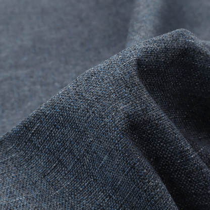 A navy blue woven fabric with a multi-tonal, heathered texture.