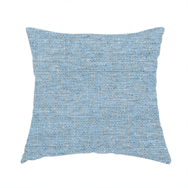 Zermatt Textured Weave Light Blue Colour Upholstery Fabric CTR-3268 - Handmade Cushions