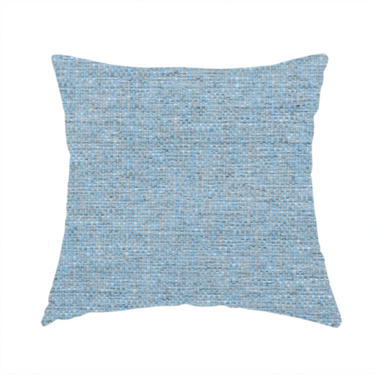 Zermatt Textured Weave Light Blue Colour Upholstery Fabric CTR-3268 - Handmade Cushions