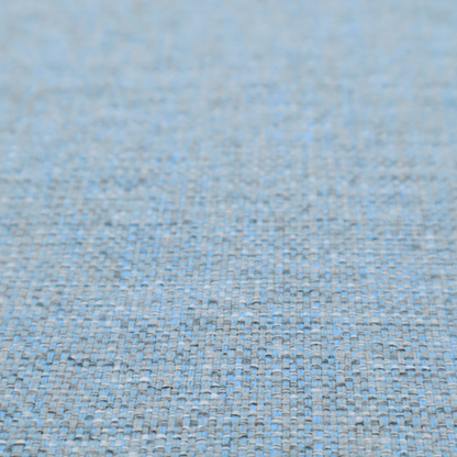 A sky blue woven fabric with a multi-tonal, heathered texture.