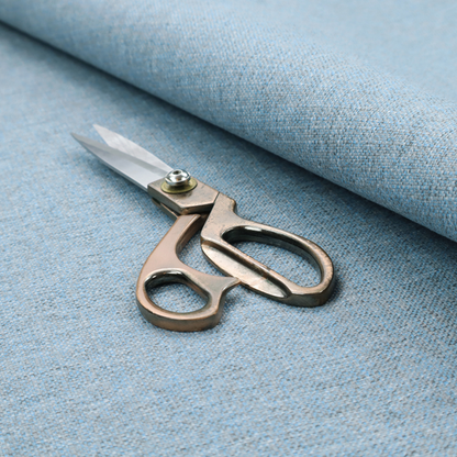 A sky blue woven fabric with a multi-tonal, heathered texture.
