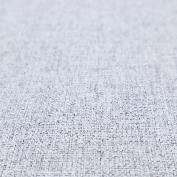 a silver grey woven fabric with a clean, heathered texture.