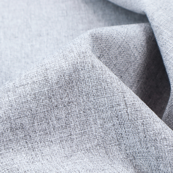 a silver grey woven fabric with a clean, heathered texture.