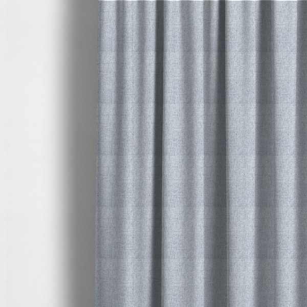Fabric used to create these made-to-measure curtains is a silver grey woven fabric with a clean, heathered texture.