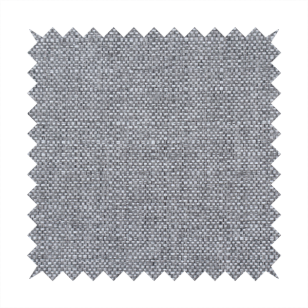 A steel grey woven fabric with a dense, multi-tonal heathered texture.