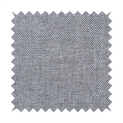 A steel grey woven fabric with a dense, multi-tonal heathered texture.