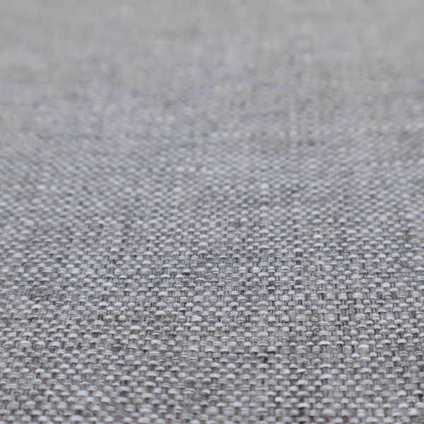 A steel grey woven fabric with a dense, multi-tonal heathered texture.