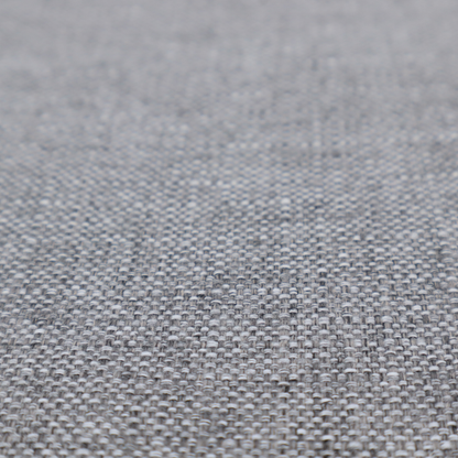 A steel grey woven fabric with a dense, multi-tonal heathered texture.