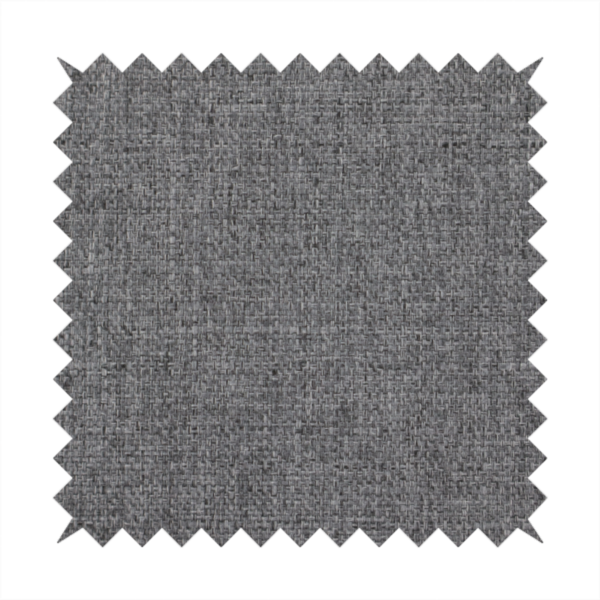 a graphite grey woven fabric with a dense, multi-tonal heathered texture.
