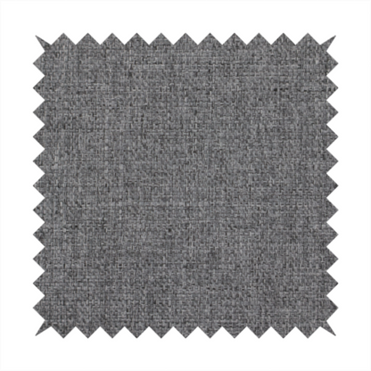 a graphite grey woven fabric with a dense, multi-tonal heathered texture.