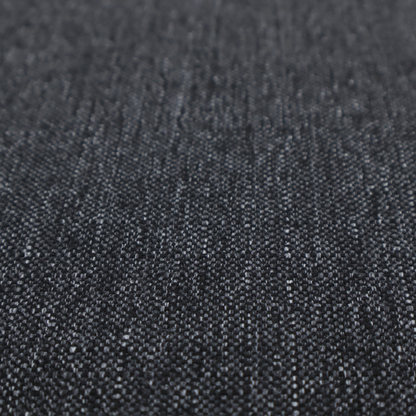 A deep onyx black woven fabric with a fine, heathered texture.