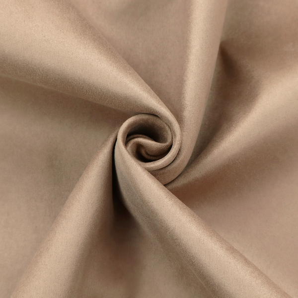 Annecy Water Repellent Velvet in Taupe. The fabric showcases a dense, plush pile with a soft matte finish in a classic, neutral brownish-grey tone. This high-performance upholstery material offers a luxurious texture combined with a specialized water-resistant coating for practical, everyday use.