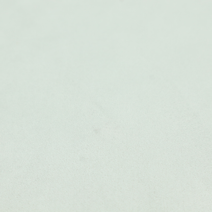 Annecy Water Repellent Velvet in Duck Egg. The fabric features a dense, plush pile with a soft matte finish in a very pale, cool-toned minty blue. This high-performance upholstery material offers a luxurious feel and a specialized water-resistant coating for superior durability and a serene, modern aesthetic.