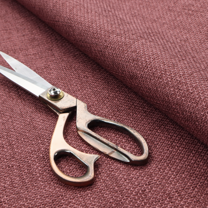 A tightly woven fabric in a deep, muted berry or dusky plum shade, featuring a distinct, structured basket-weave pattern.