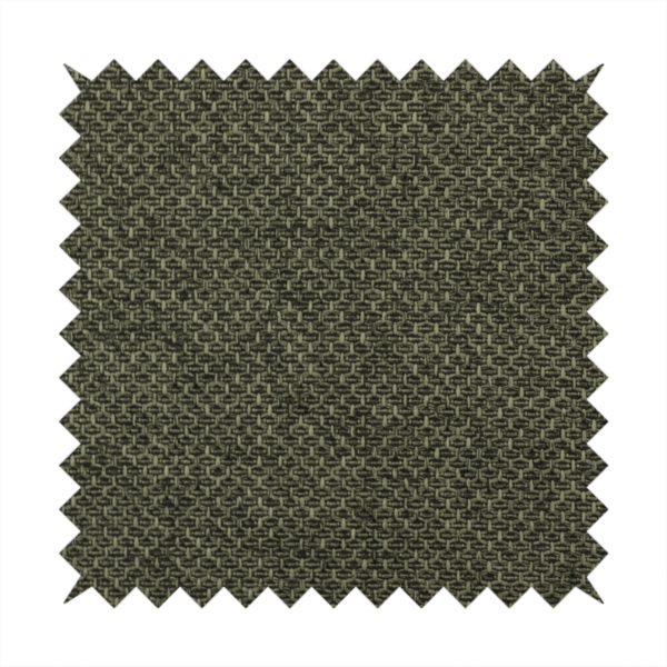 A tightly woven fabric in a deep, sophisticated olive green, featuring a distinct, structured basket-weave pattern.