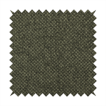 A tightly woven fabric in a deep, sophisticated olive green, featuring a distinct, structured basket-weave pattern.