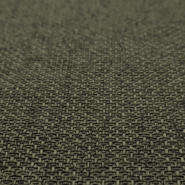A tightly woven fabric in a deep, sophisticated olive green, featuring a distinct, structured basket-weave pattern.