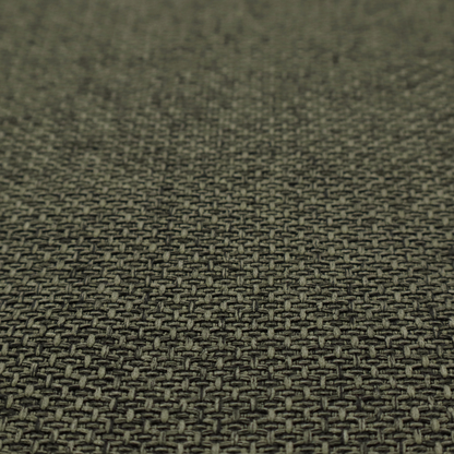 A tightly woven fabric in a deep, sophisticated olive green, featuring a distinct, structured basket-weave pattern.