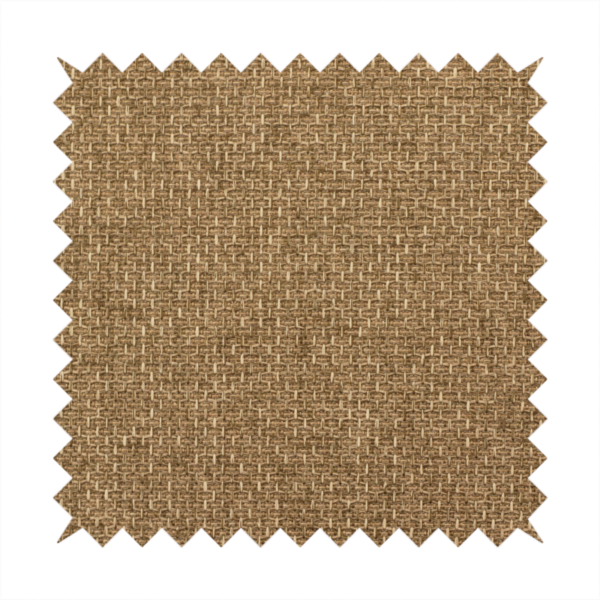 A tightly woven fabric in a neutral, earthy khaki shade, featuring a distinct, structured basket-weave pattern.