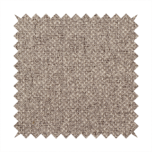 A tightly woven fabric in a neutral, multi-tonal taupe and beige blend, featuring a distinct, structured basket-weave pattern.