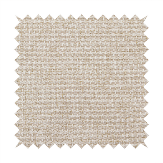 A tightly woven fabric in a soft, neutral cream or off-white shade, featuring a distinct, structured basket-weave pattern.