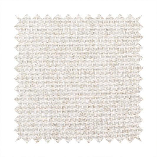 A tightly woven fabric in a clean, bright off-white or light ivory shade, featuring a distinct, structured basket-weave pattern.