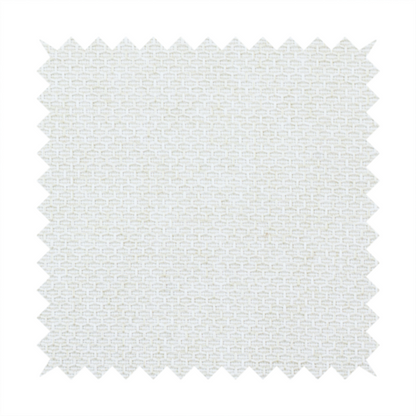 A tightly woven fabric in a clean, crisp off-white or light cream shade, featuring a distinct, structured basket-weave pattern.