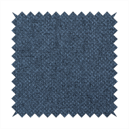 A tightly woven fabric in a deep, sophisticated navy blue, featuring a distinct, structured basket-weave pattern.