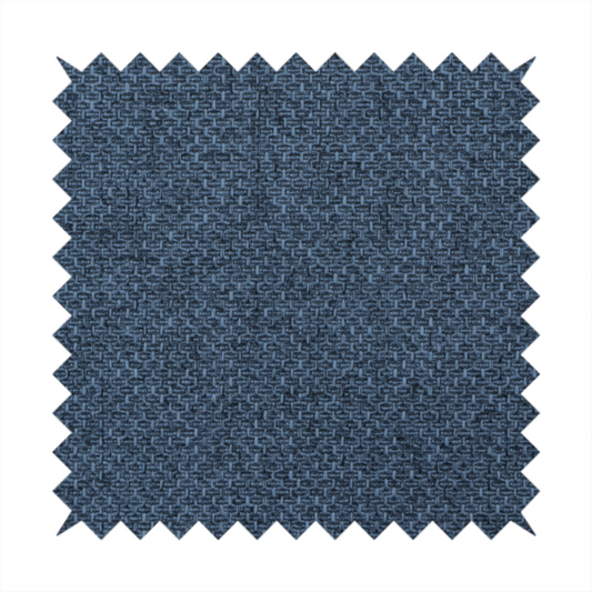 A tightly woven fabric in a deep, sophisticated navy blue, featuring a distinct, structured basket-weave pattern.