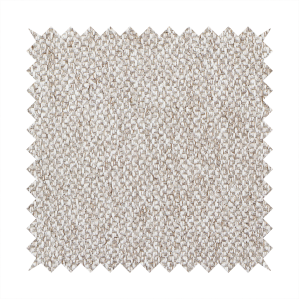 A multi-tonal, textured basket weave in a sophisticated blend of beige, taupe, and off-white yarns.