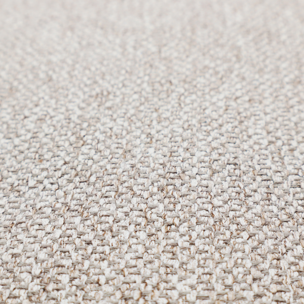 A multi-tonal, textured basket weave in a sophisticated blend of beige, taupe, and off-white yarns.