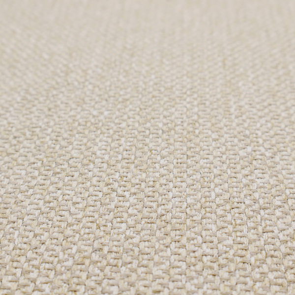 This fabric features a tight, structured basket weave in a soft, warm sand or light tan tone.