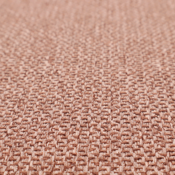 This fabric features a tight, structured basket weave in a warm, muted copper or terra-cotta tone.