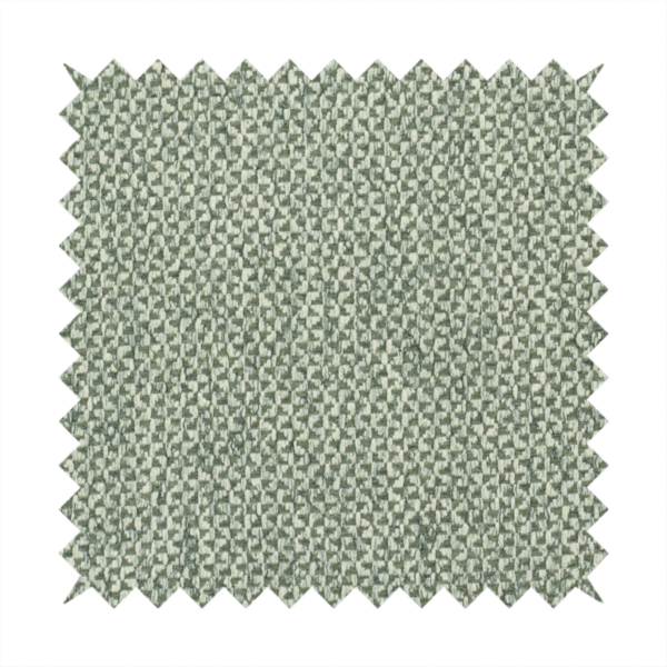 This fabric features a tight, structured basket weave in a soft, muted sage green.