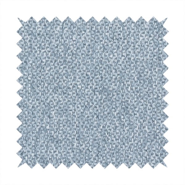 This fabric features a tight, structured basket weave in a soft, cool-toned sky blue.