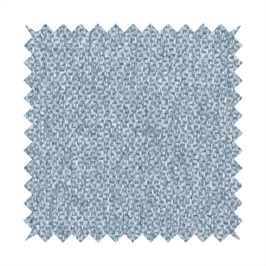 This fabric features a tight, structured basket weave in a soft, cool-toned sky blue.
