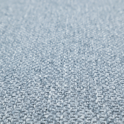 This fabric features a tight, structured basket weave in a soft, cool-toned sky blue.